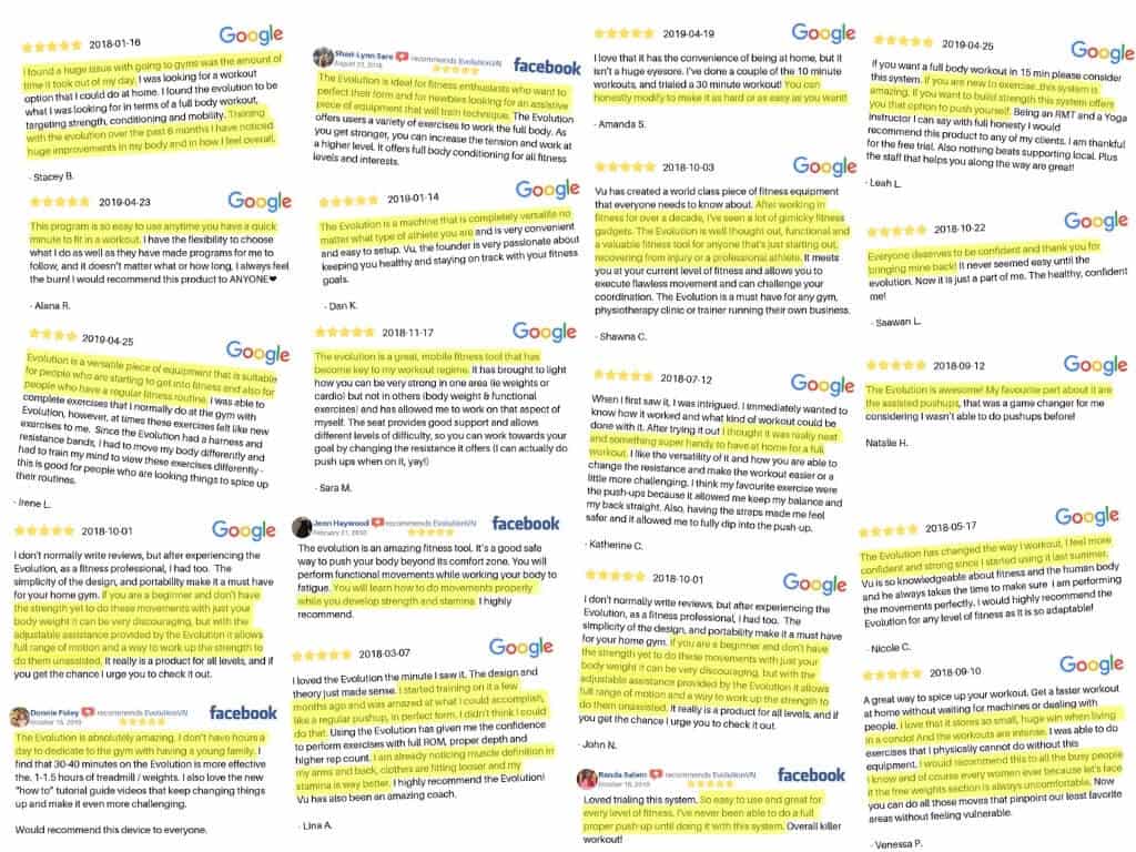google reviews All EvolutionVN Evolution Home Gym and Online Training System reviews