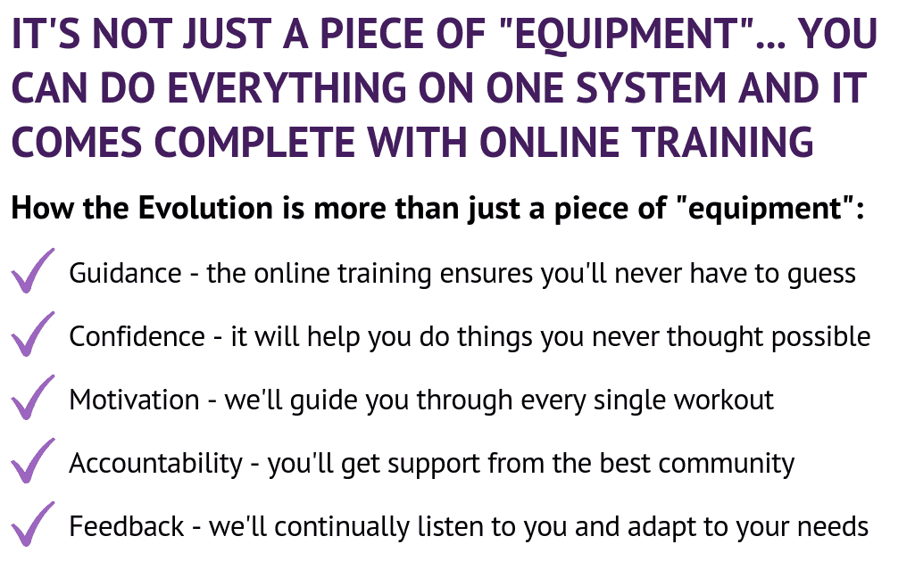 The Evolution Training System is Not Another Piece of Equipment