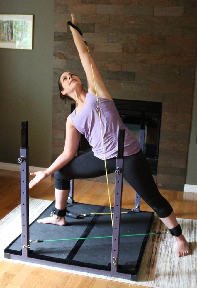 Yoga Workouts at Home on the Evolution created by Elysa Shira, Side Angle