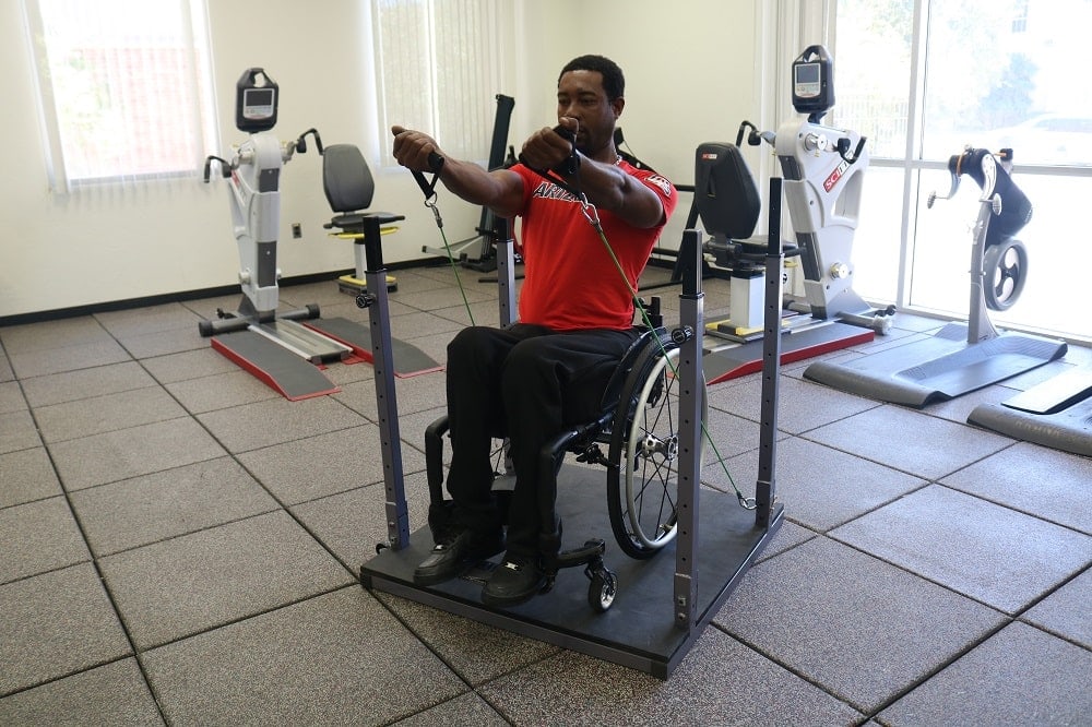 Anthony Lue - Chest Raises from his wheelchair