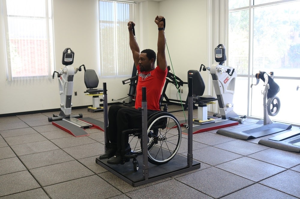 Anthony Lue - Shoulder Presses from his wheelchair